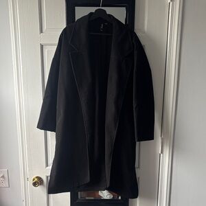 Nordstrom Valette Black Overcoat